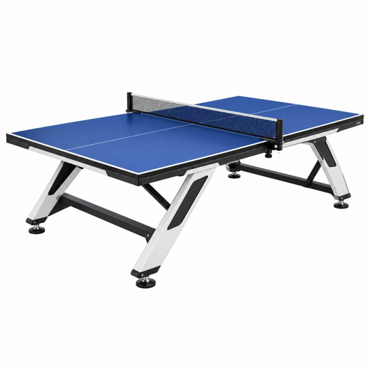 Table de tennis de table 274 x 152.5 x 76 cm bleue en MDF et acier avec filet